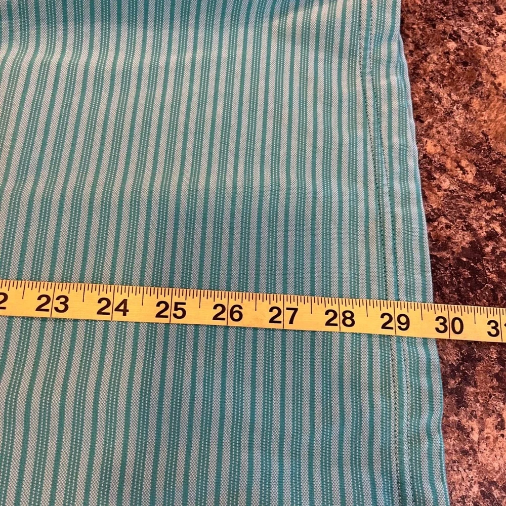 Tommy Bahama Striped Polo Shirt XL Pima Cotton Blue Green Golf‎ Sport